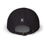 Embroidered Pisces Astrology Star Constellation Front & Pisces Sign On Back Of Cap