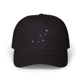Embroidered Virgo Astrology Star Constellation Front & Virgo Sign On Back Of Cap