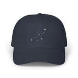 Embroidered Virgo Astrology Star Constellation Front & Virgo Sign On Back Of Cap