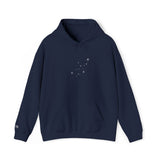 Embroidered Virgo Zodiac sign and Star Constellation Hoodie