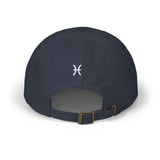 Embroidered Pisces Astrology Star Constellation Front & Pisces Sign On Back Of Cap