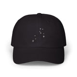 Embroidered Leo Astrology Star Constellation Front & Leo Sign On Back Of Cap