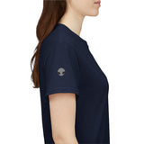 Colourful Retro UFO Tee — Alien Spaceship T-Shirt with Grey Alien on Right Sleeve